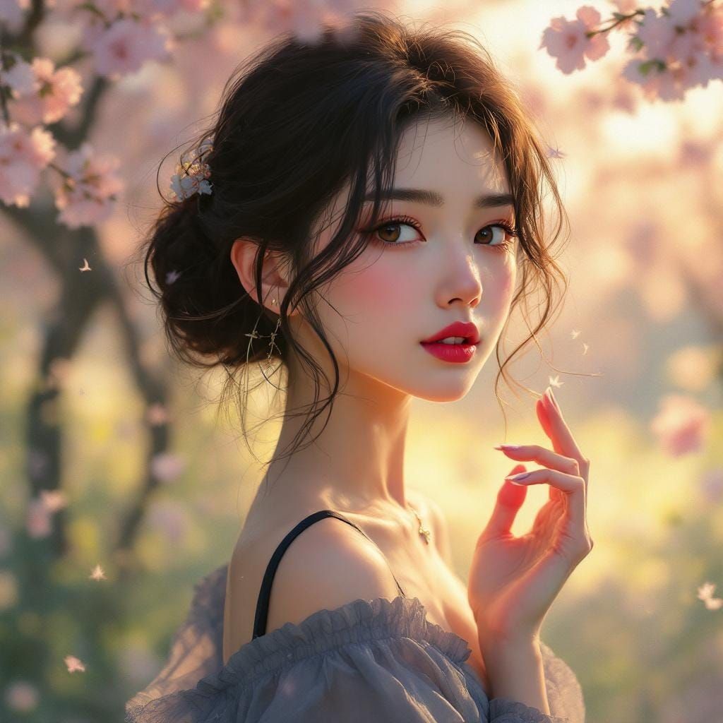 Anime Portrait in Style of Kuvshinov, Sakimichan, Wlop