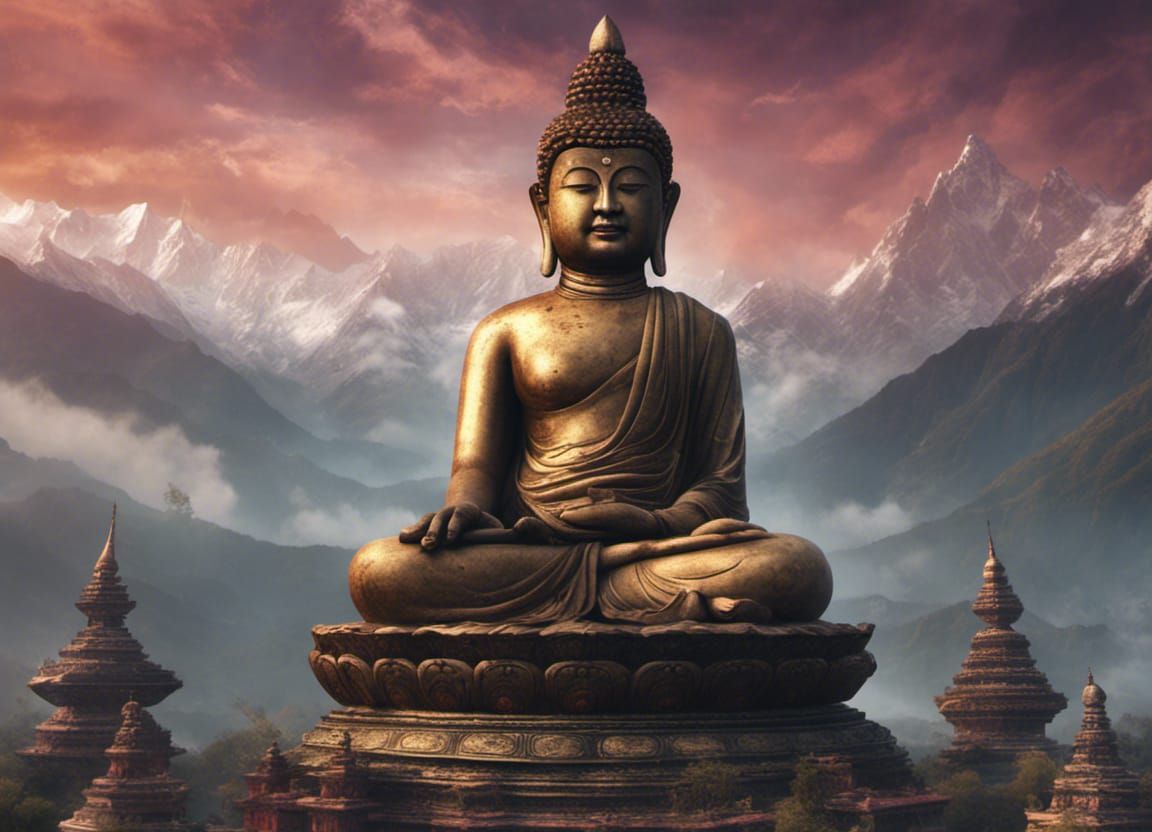 Nepal Buddha: Epic Cinematic Digital Painting