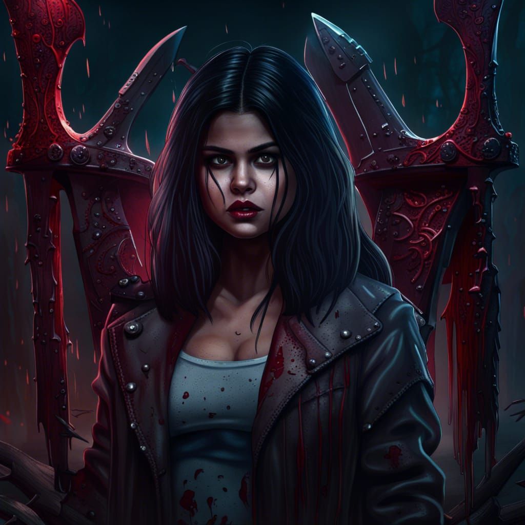 Selena Gomez as Horror Character in 8K