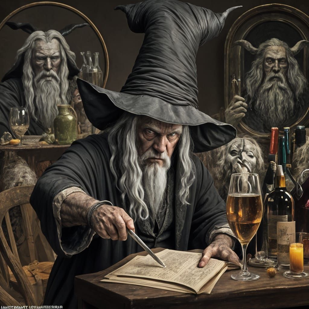 Rabbit Gandalf Dreamscape: A Masterpiece in Ensor Style