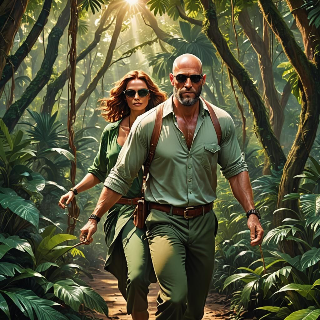 Jungle Adventure: Bald Tarzan and Companion