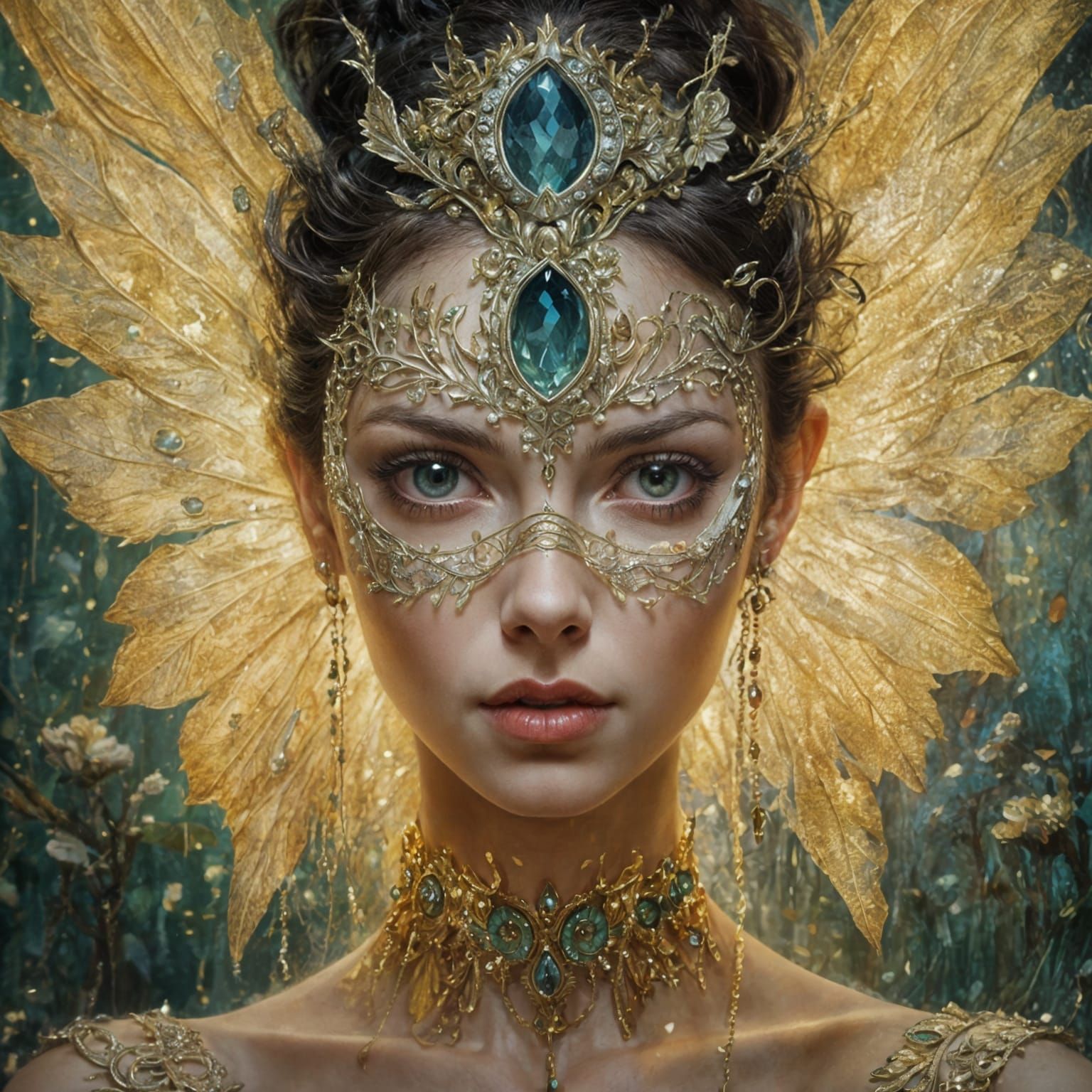 Welsh Fairy Mask with Hyper-Detailed Eyes