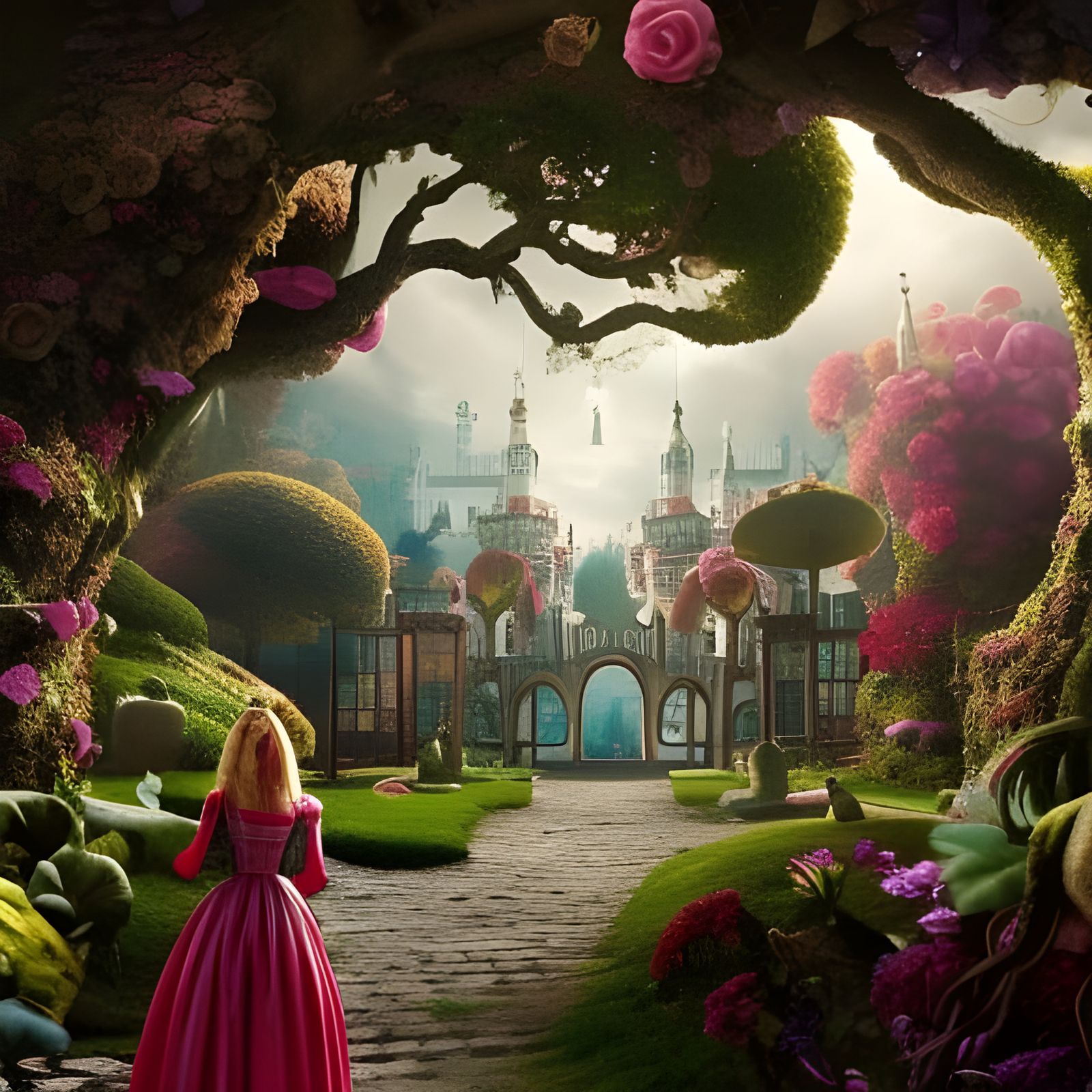Epic Alice in Wonderland Digital Painting