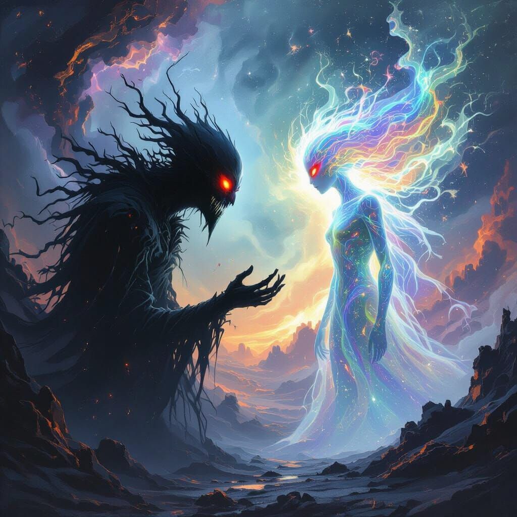 Fear and Dreams Converge in Abstract AI Art