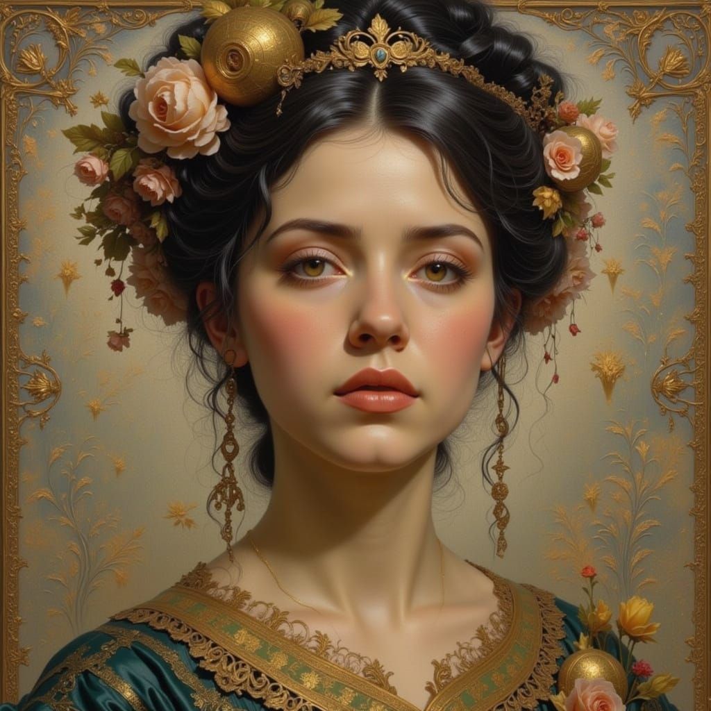 Impasto Woman Portrait