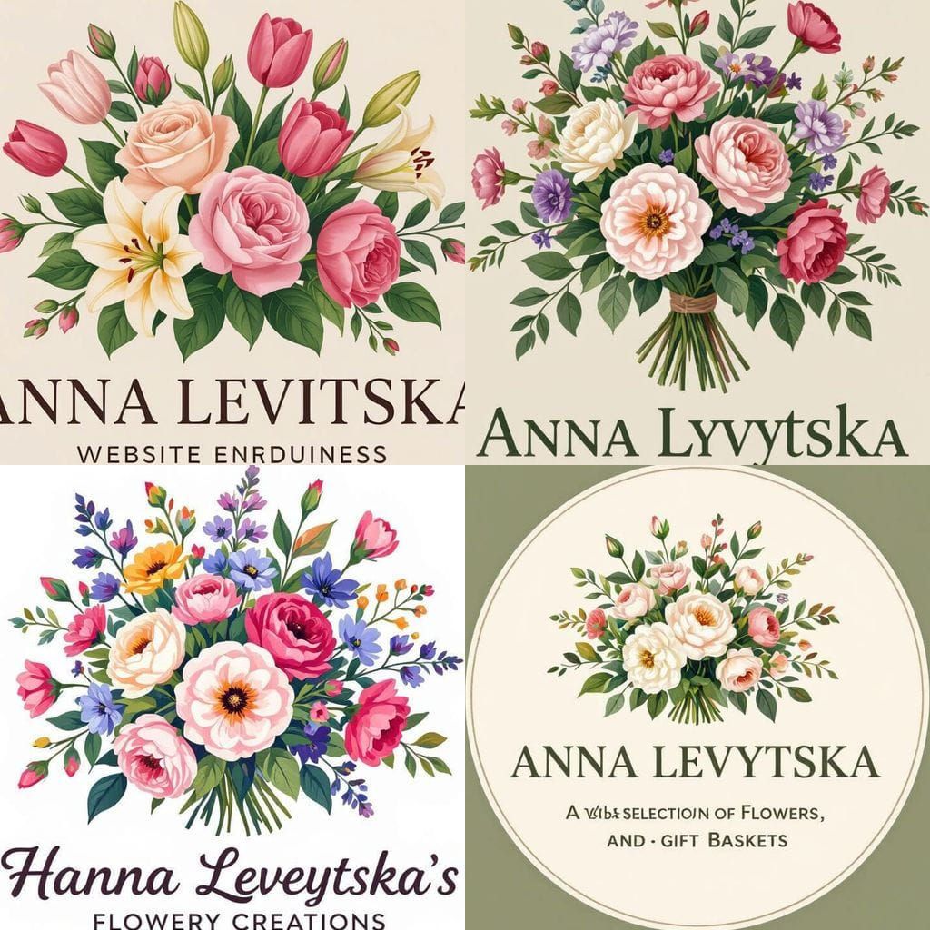 AI Generated Logo for Floral Business with Bouquet