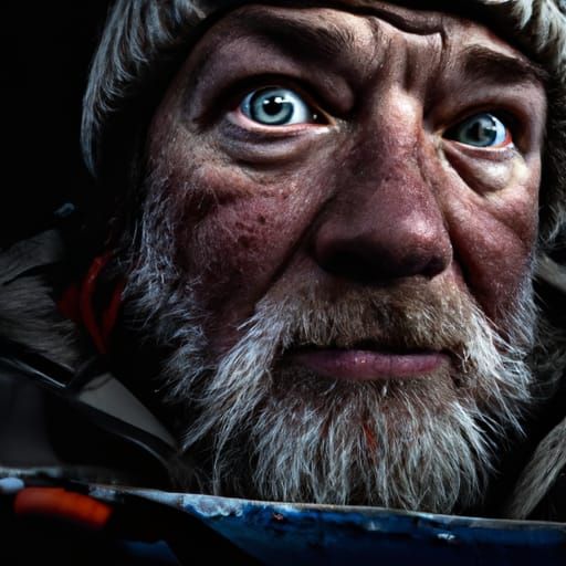 Dark Superhero Cartoon Style Sailor Portrait