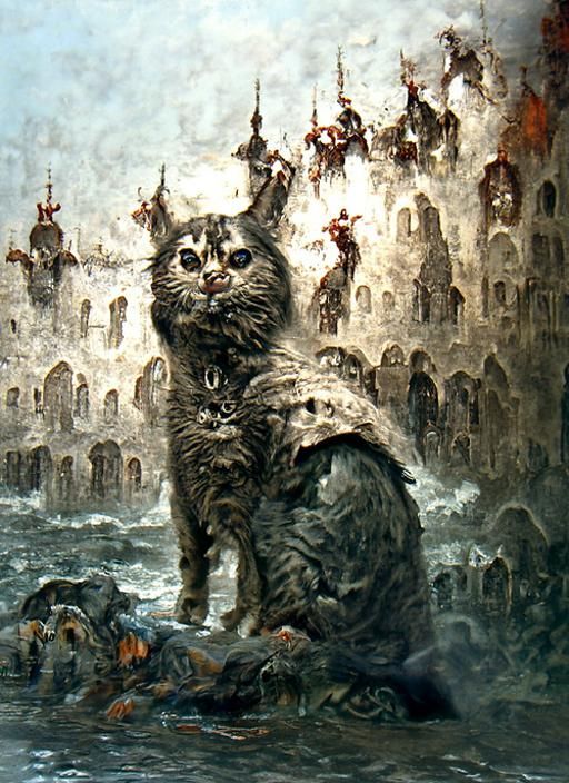 Cats in a Gothic Horror Castle