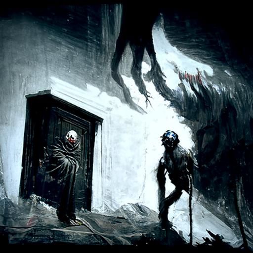 Demonic Encounter in Dark Gothic Style