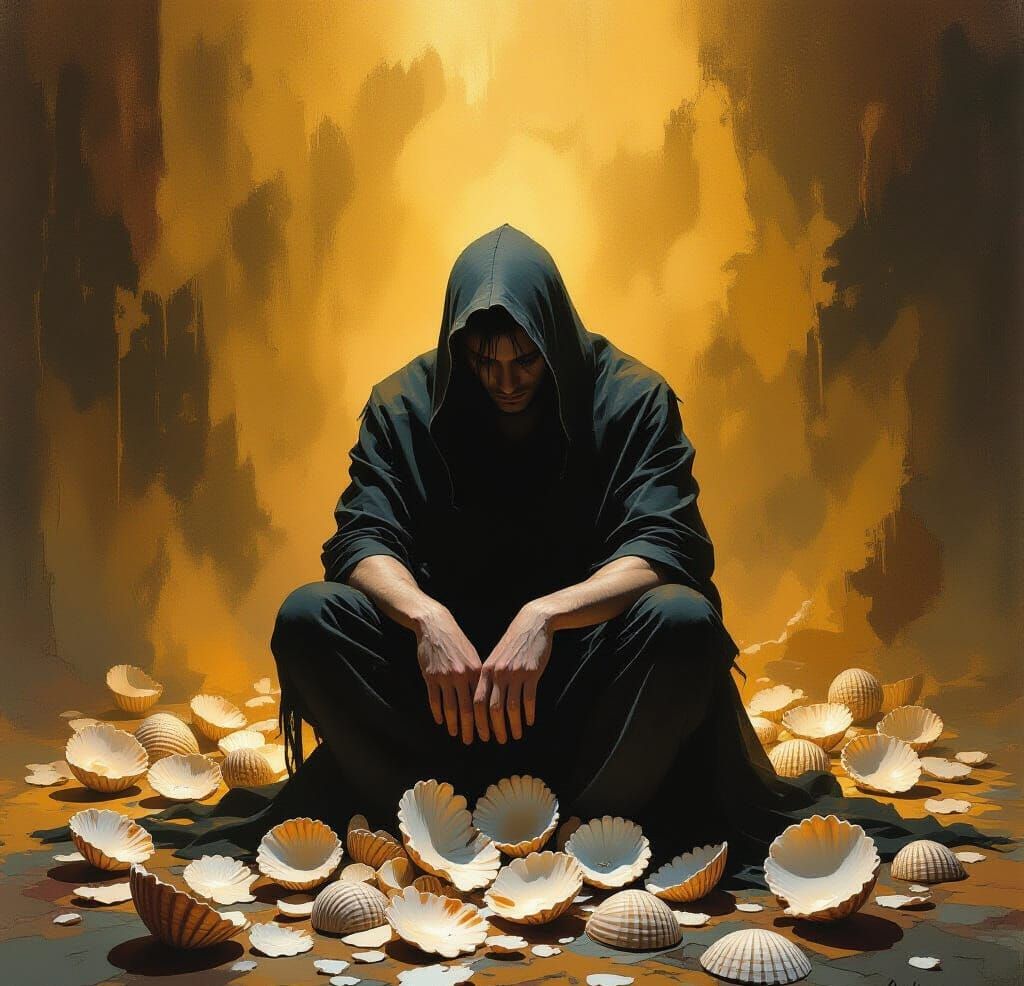 Abstract Heart and Hammer Scene