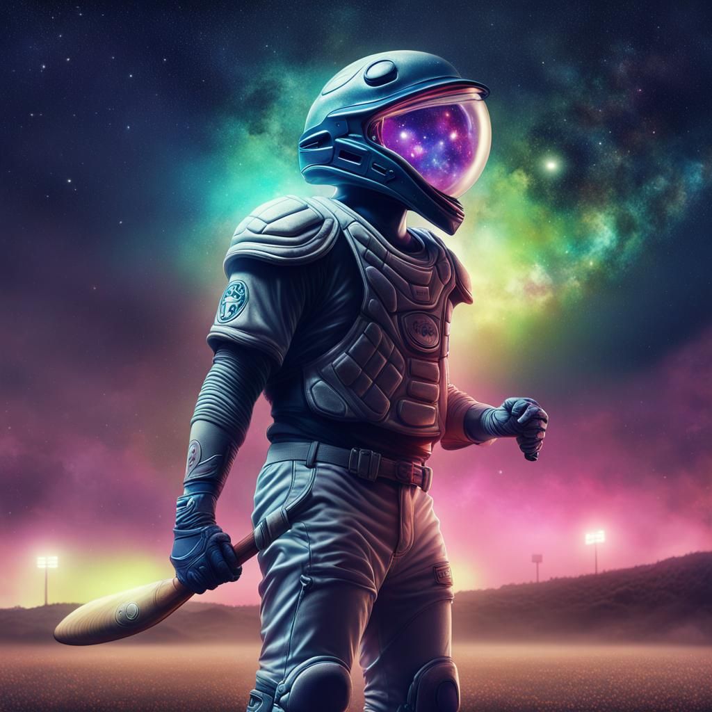 Intergalactic baseball player