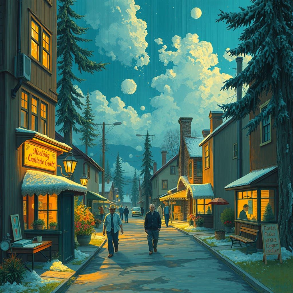 Surreal Landscape Inspired by Multiple Artistic Visions