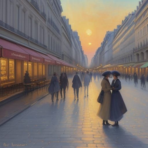 Impressionist Evening on the Champs-Élysées