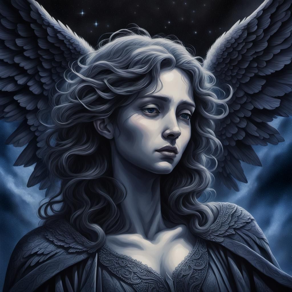 Vassago, Angel of the Abyss: Charcoal Illustration