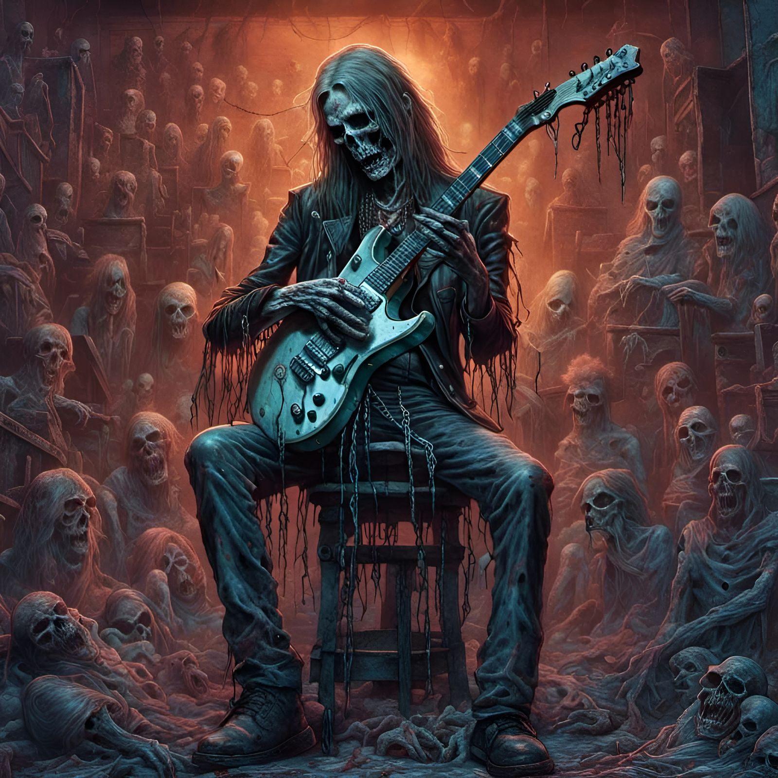 Zombie Rocker in Creepy Magazine Style