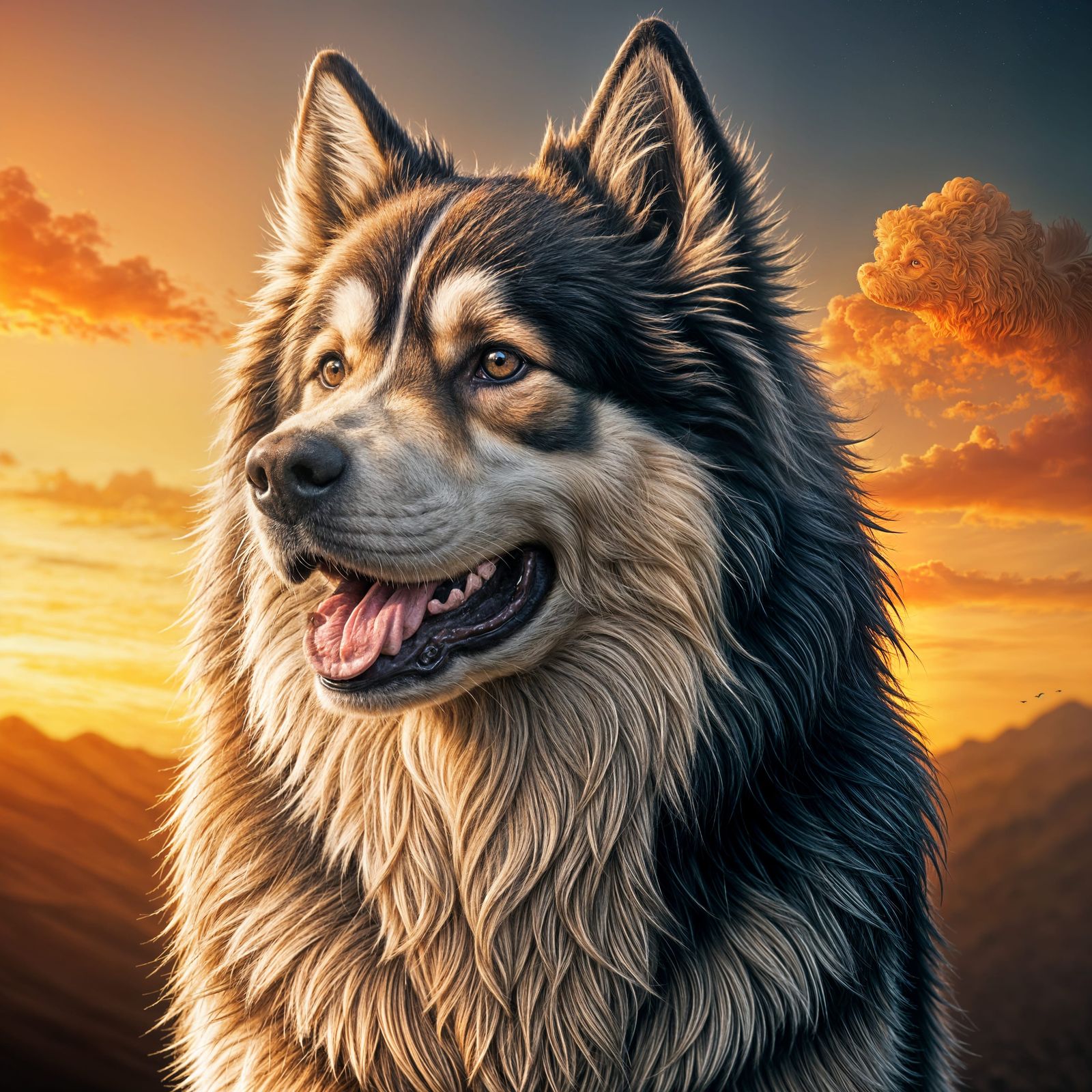 Loyal Canine in Realistic Art