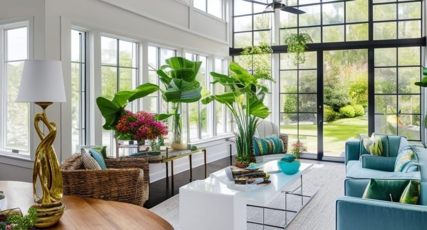 Sunroom Still Life with Bananas, Surreal Style