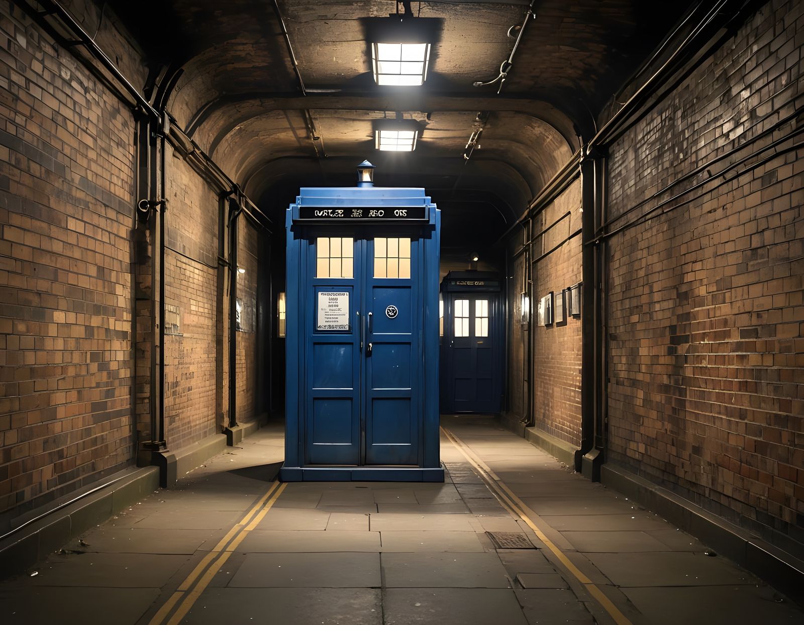 Timeless TARDIS in Abandoned London Tunnel