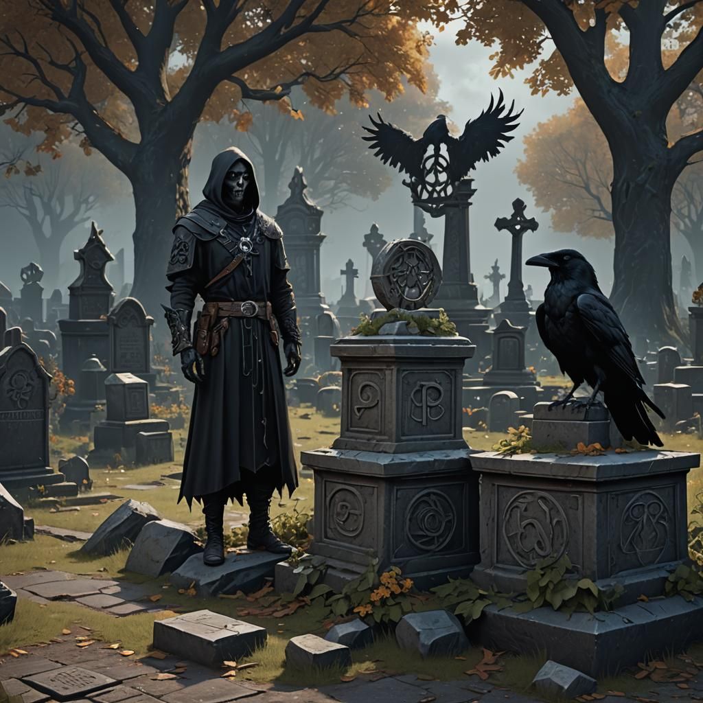 Recycling Necromancer in Dark Fantasy Style