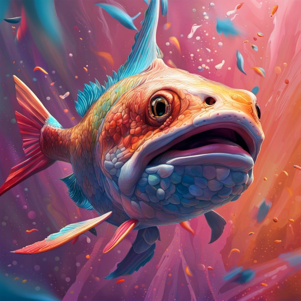 Hyperrealistic Being in Splash Art Style