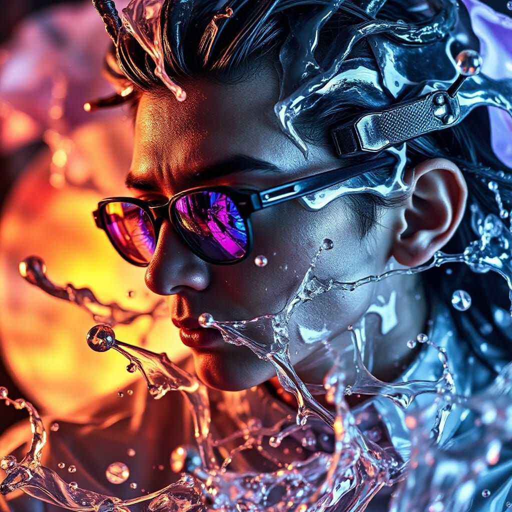 Slick wears the drinks