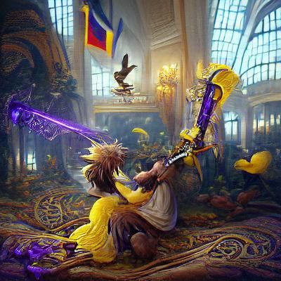 Epic Battle: Sora vs Tidus, Dark Fantasy Art