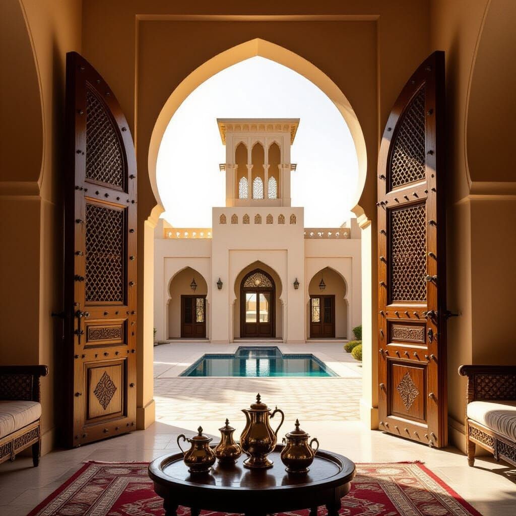 Serene Interior of Traditional Omani House