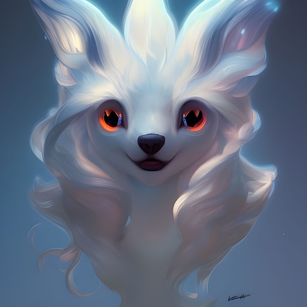 Detailed Vulpix Portrait in Hyperdetailed Style