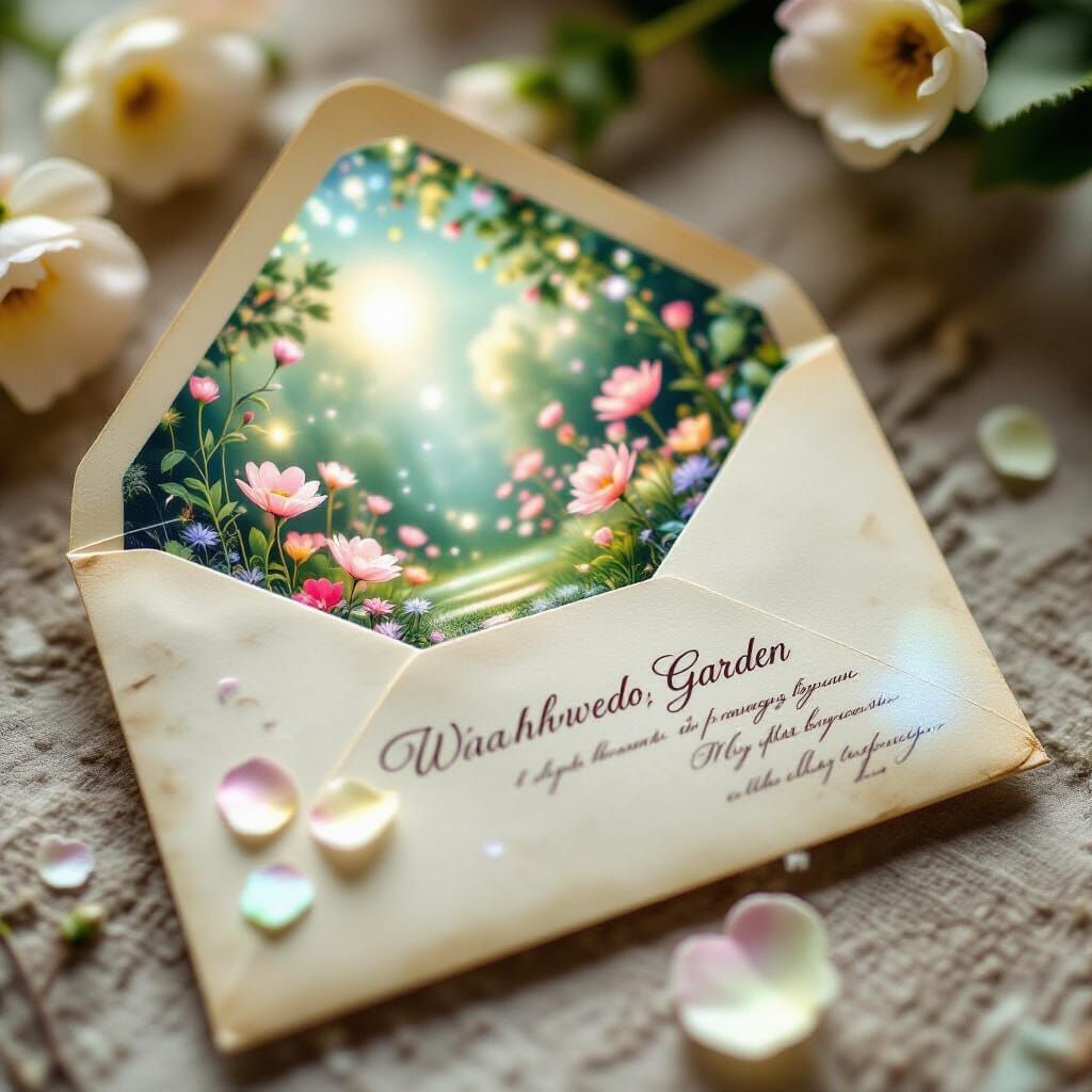 Dreamy Garden Invitation Macro Photograph