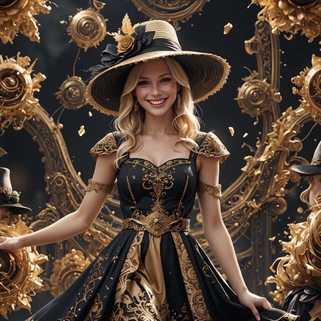 Blonde Woman Portrait with Intricate Details