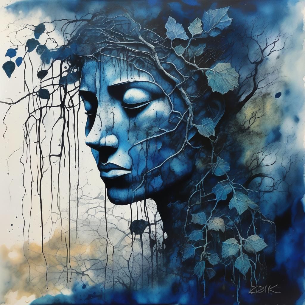 abstraction of stone cold reality, forever frozen in time, s...