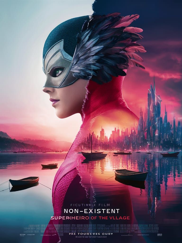 A captivating double-exposure movie poster for a movie named...