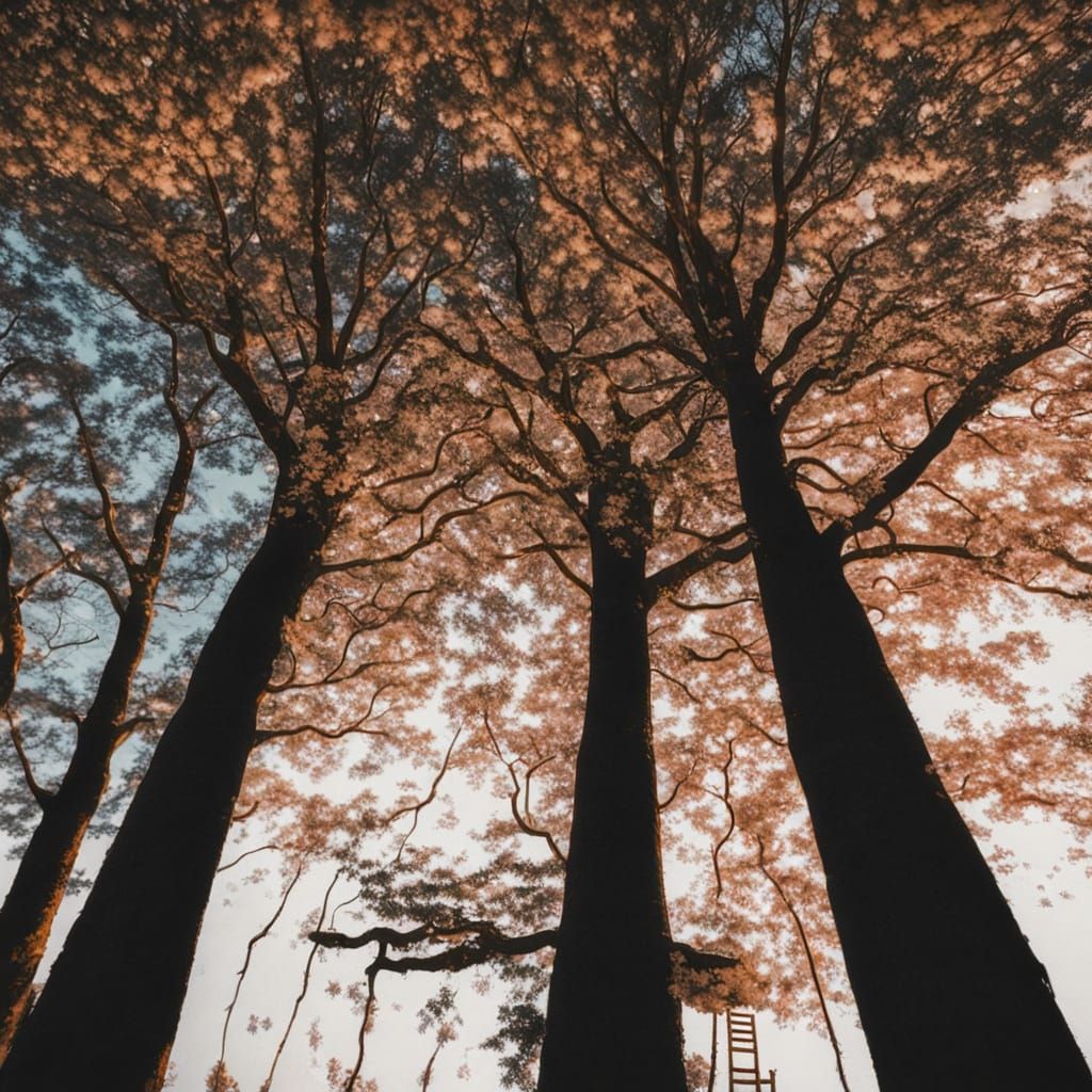 Magical Tree Circle in Ghibli Cottagecore Style