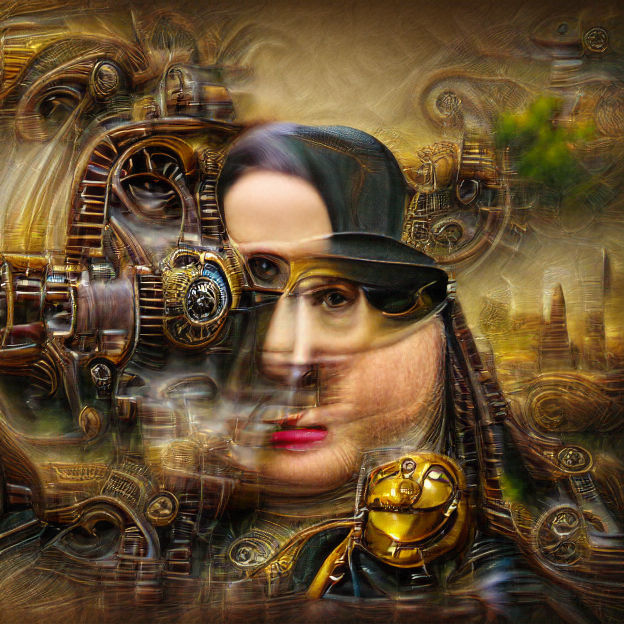 Steampunk Mona Lisa: A Mechanical Masterpiece