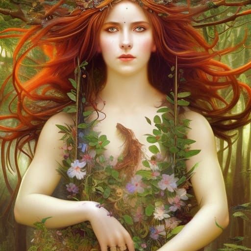 Greek Goddess Mnemosyne, mother of muses