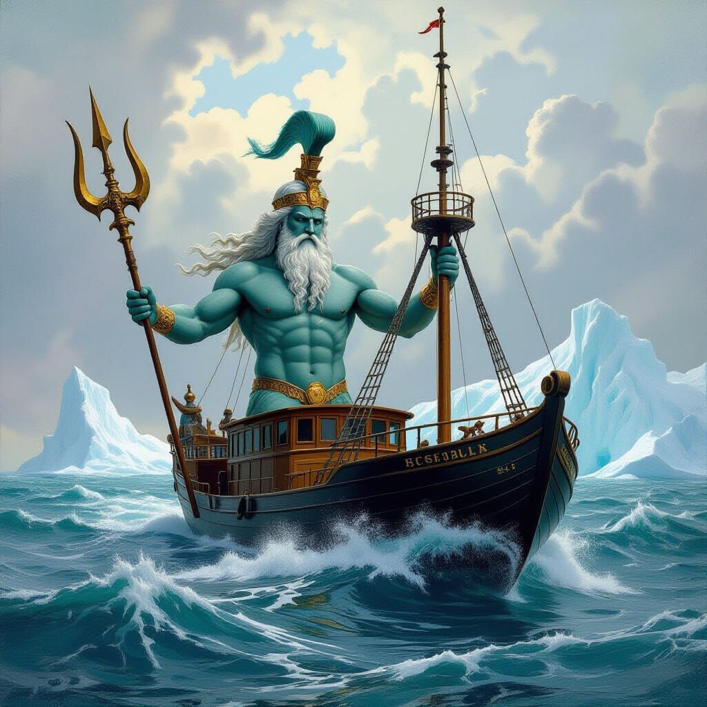 Poseidon Saves a Cruise Ship in Stormy Seas