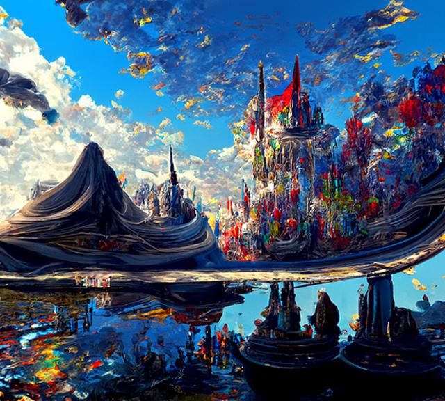 Gondolin Cloud City as Digital Art