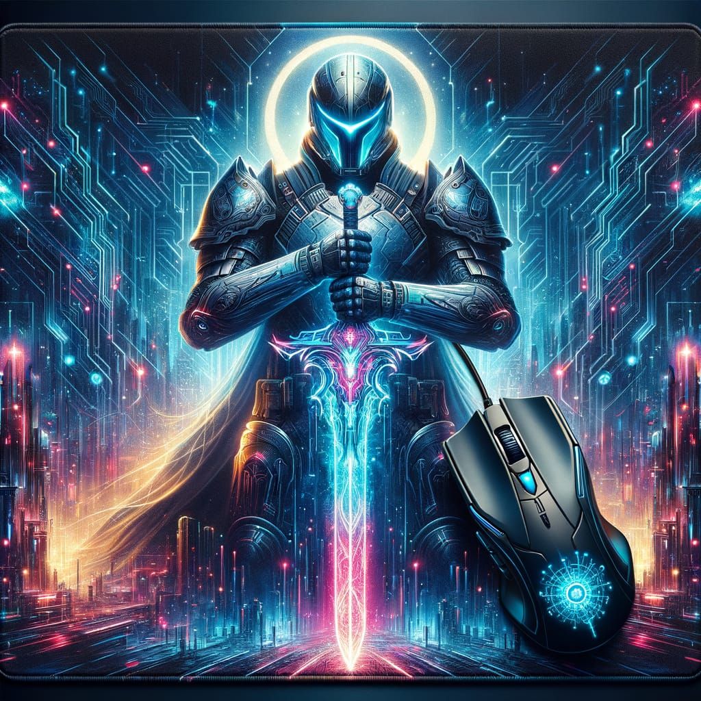 Futuristic Warrior in Cyberpunk City, Film Still