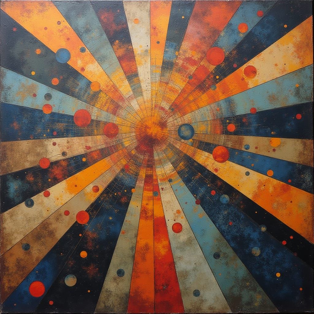 Abstract Geometric Composition Mapping Unheard Music