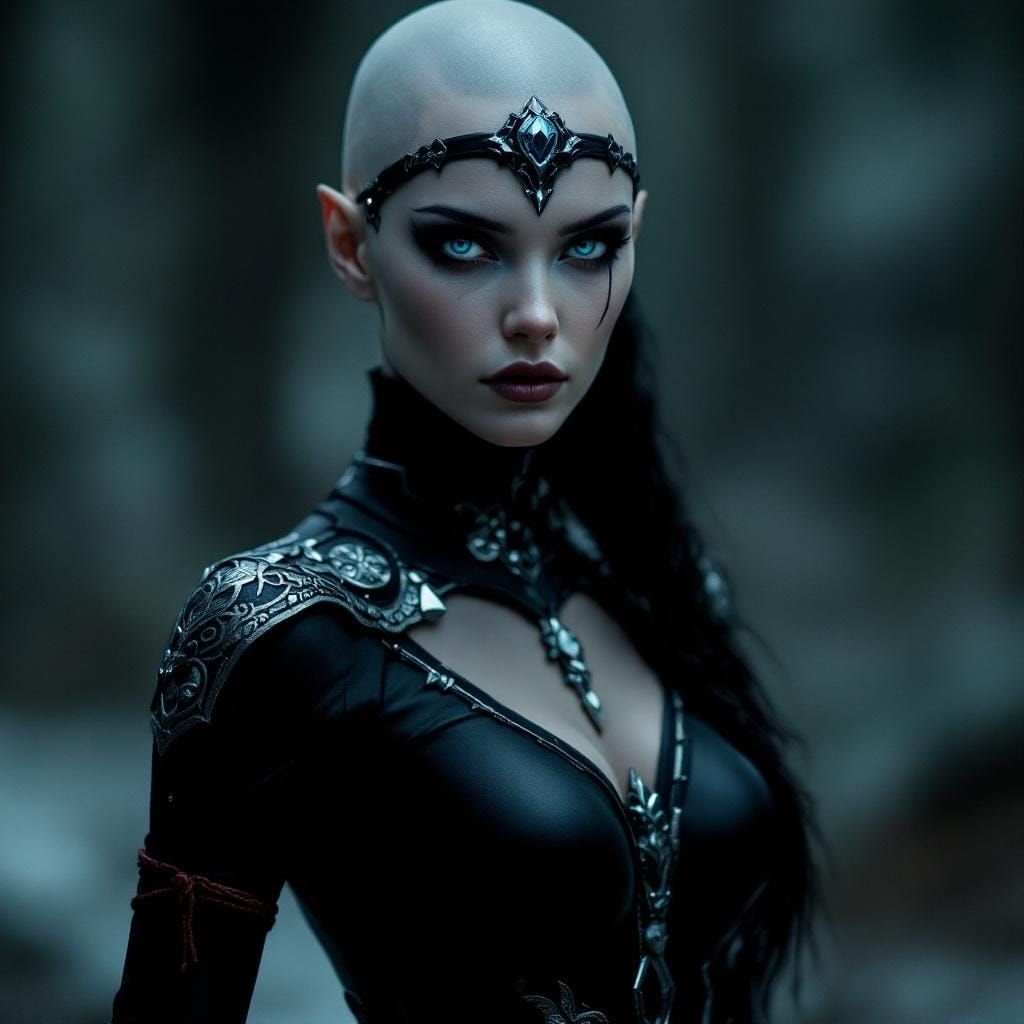 Zeyra Vale in Light Techno-Wizard Suit: Cinematic Still