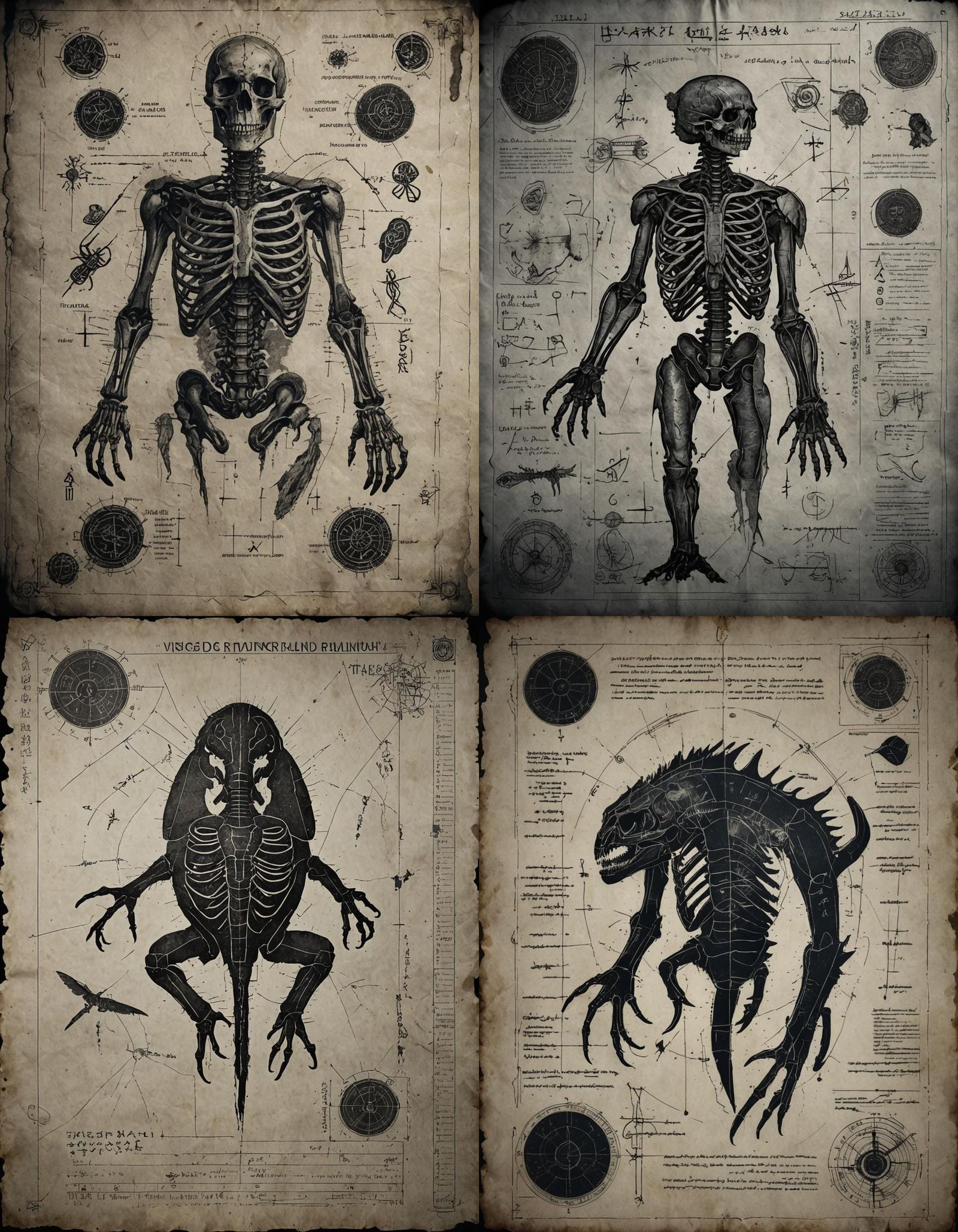 Photorealistic Blueprint of an Ancient Organic Artifact