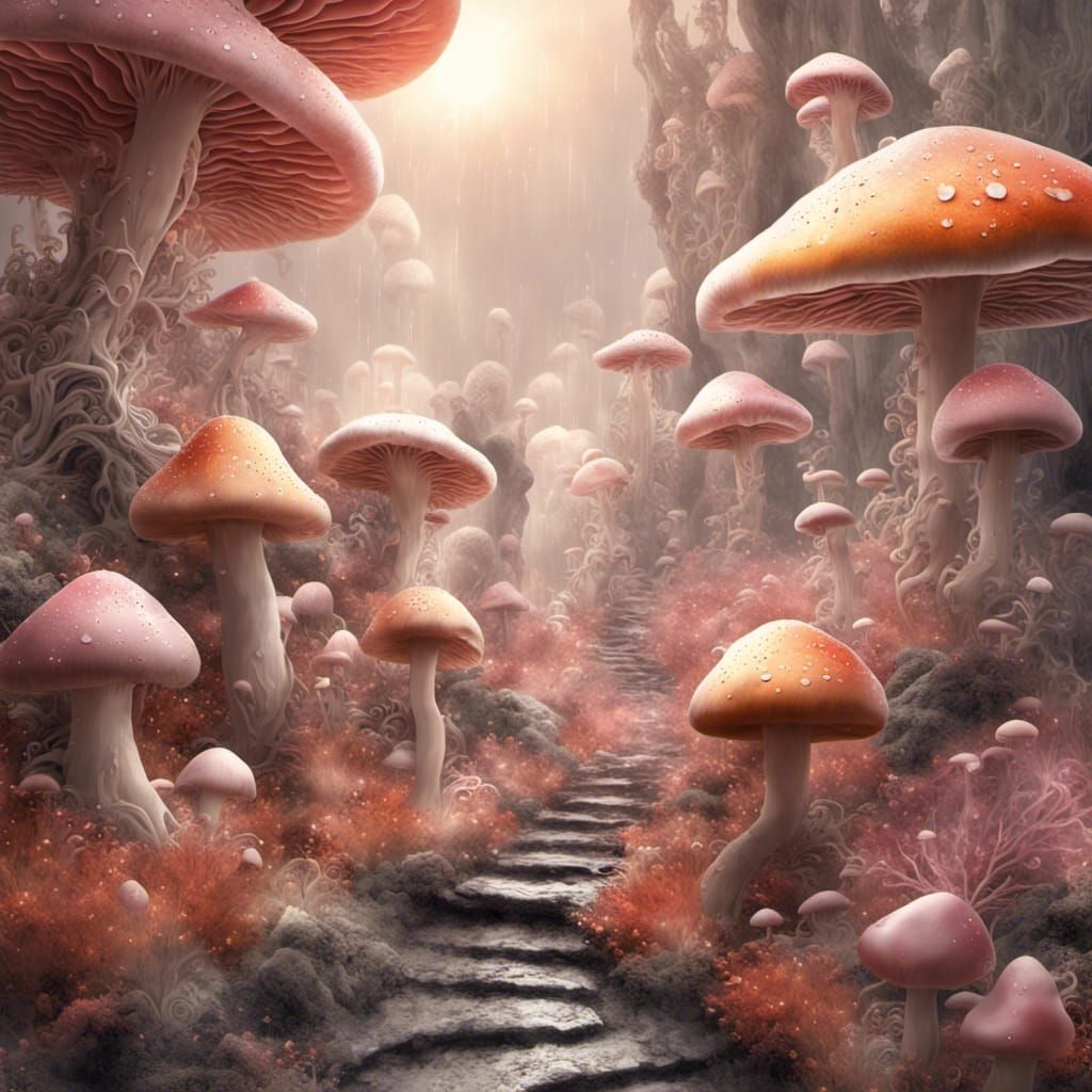 Wizard in Mushroom Paradise: Psychedelic Surrealism