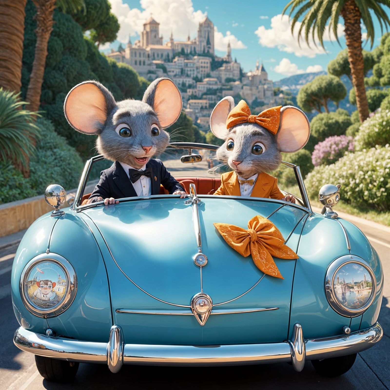 Côte d'Azur Chic in a Vintage Convertible