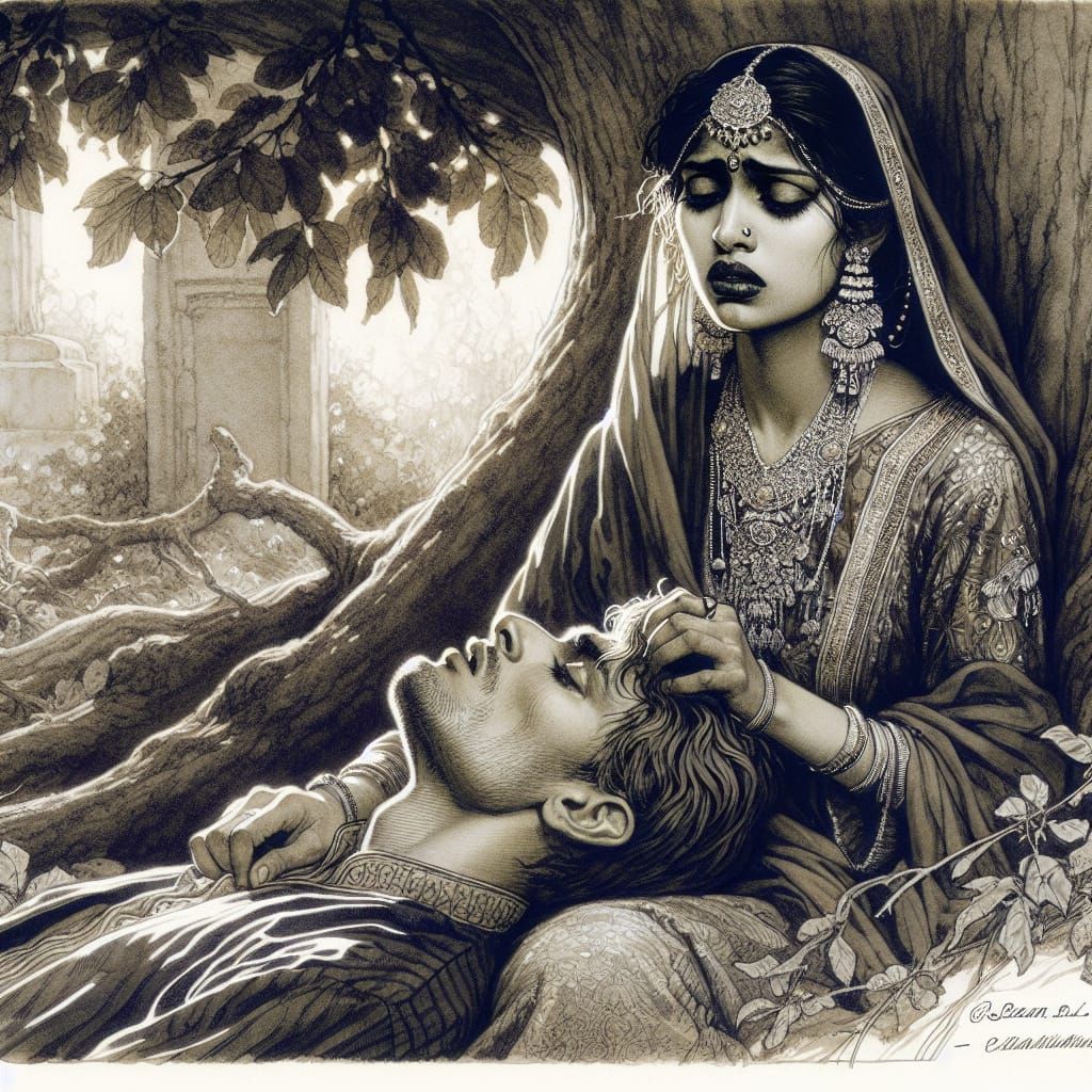 Sorrowful Woman with Dying Lover: Pre-1912 Aesthetic