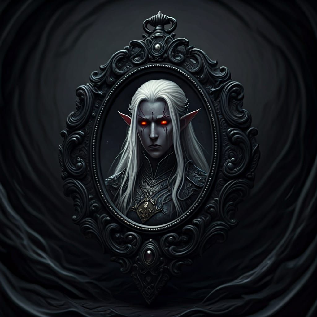 Drow Pocket Mirror Absorbing Light