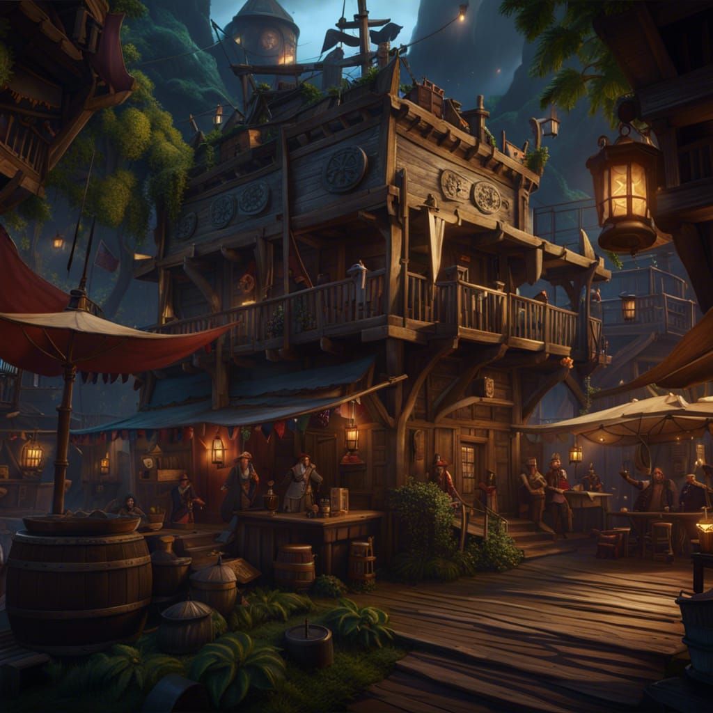 Pirates Rap Battle in a Fantastical Tavern
