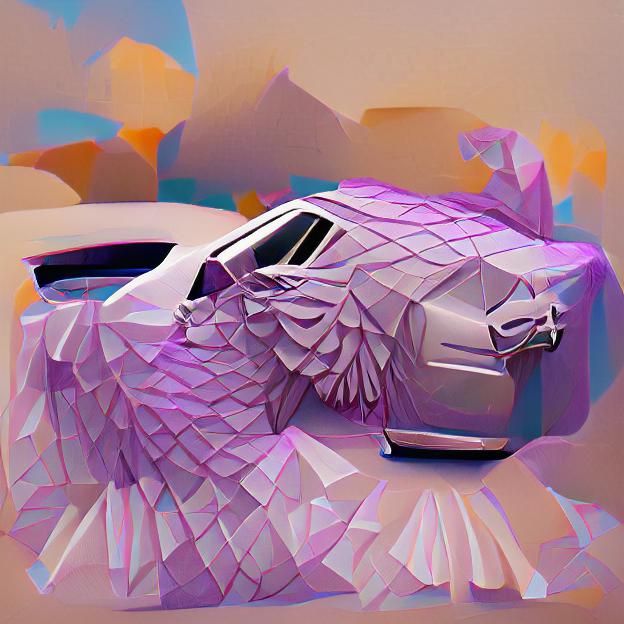 Low Poly Rolls Royce Phantom Render