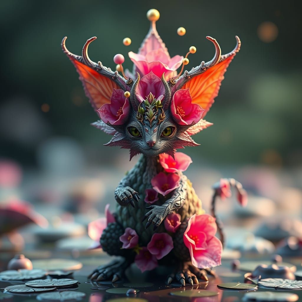 Magical Flora Creature Detailed Fantasy Art