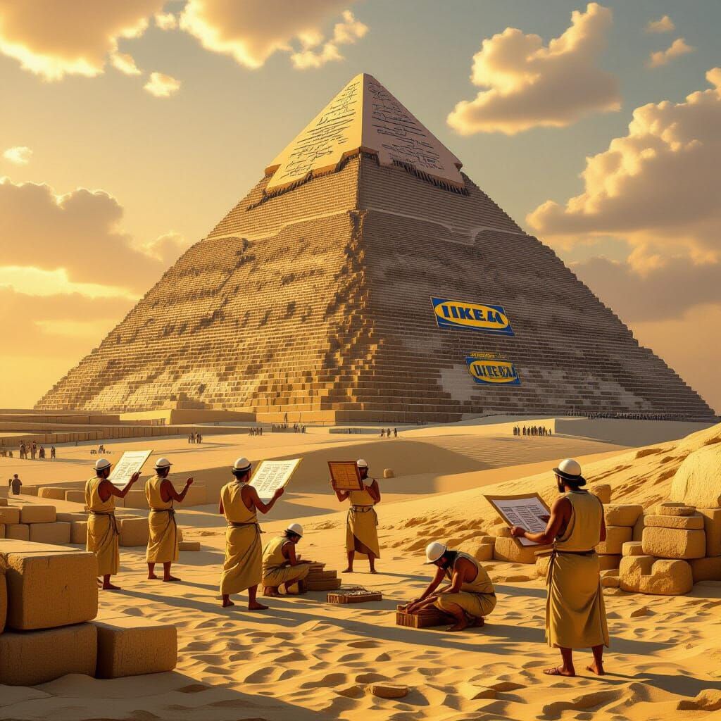 Building the Great Pyramid with IKEA Instructions