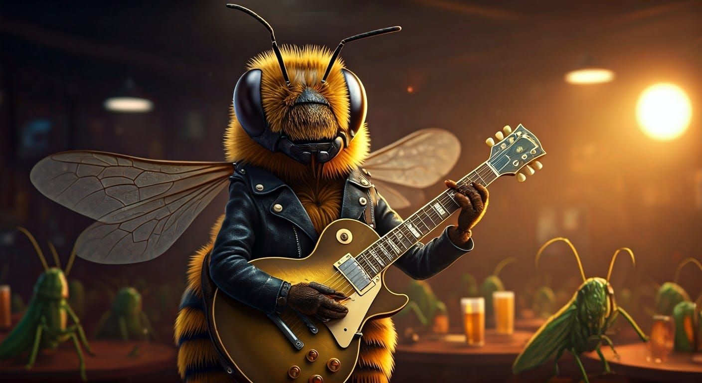 Rockstar Honeybee Shreds the Stage